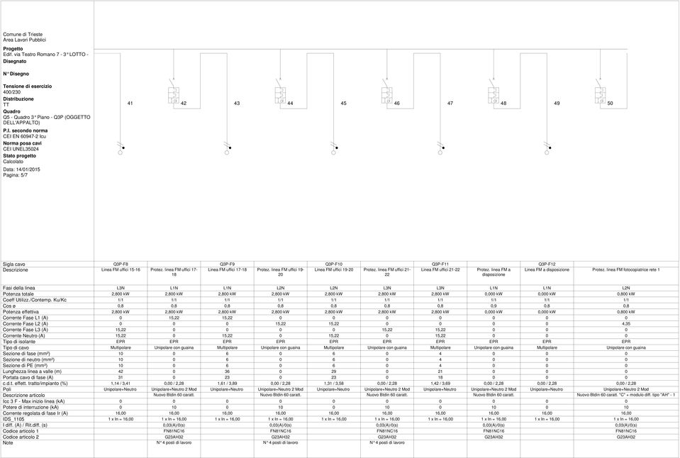 linea FM fotocopiatrice rete 1 18 20 22 disposizione articolo L3N L1N L1N L2N L2N L3N L3N L1N L1N L2N 2,800 kw 2,800 kw 2,800 kw 2,800 kw 2,800 kw 2,800 kw 2,800 kw 0,000 kw 0,000 kw 0,800 kw 1/1 1/1