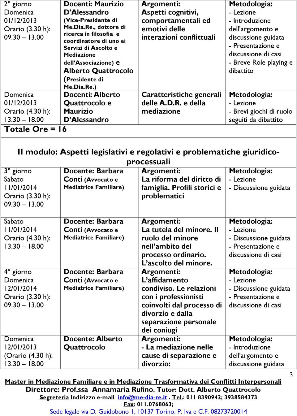 ) Docenti: Alberto e Maurizio Aspetti cognitivi, comportamentali ed emotivi delle interazioni conflittuali Caratteristiche generali delle A.D.R.