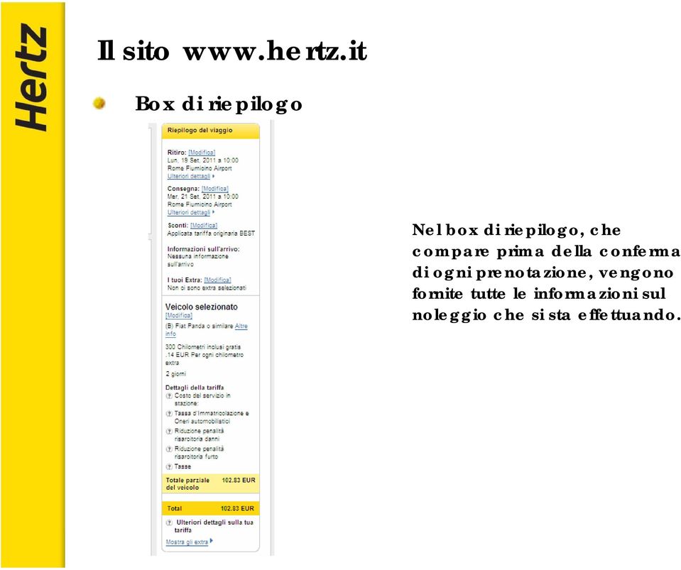 compare prima della conferma di ogni