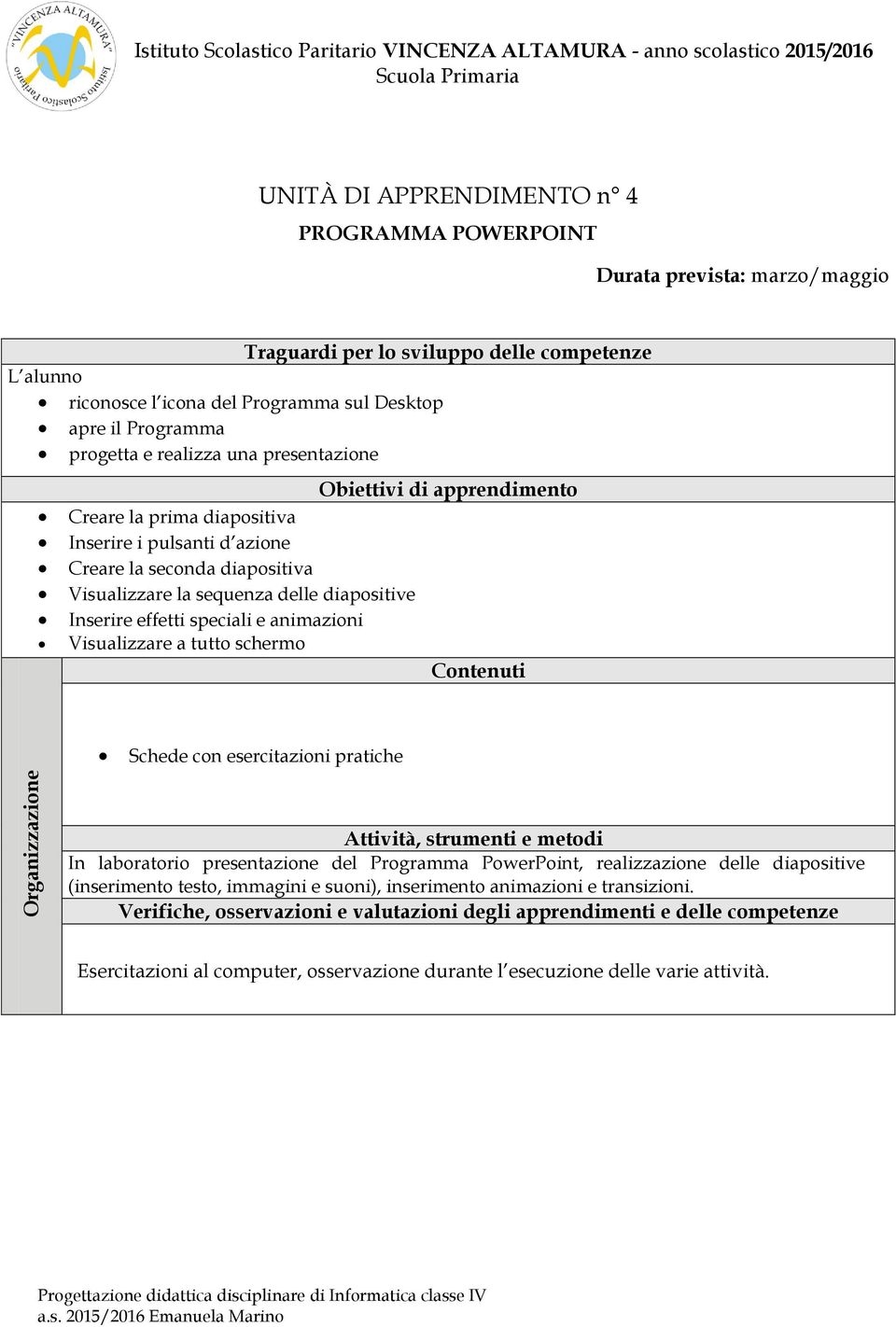 sequenza delle diapositive Inserire effetti speciali e animazioni Visualizzare a tutto schermo Schede con esercitazioni pratiche In laboratorio