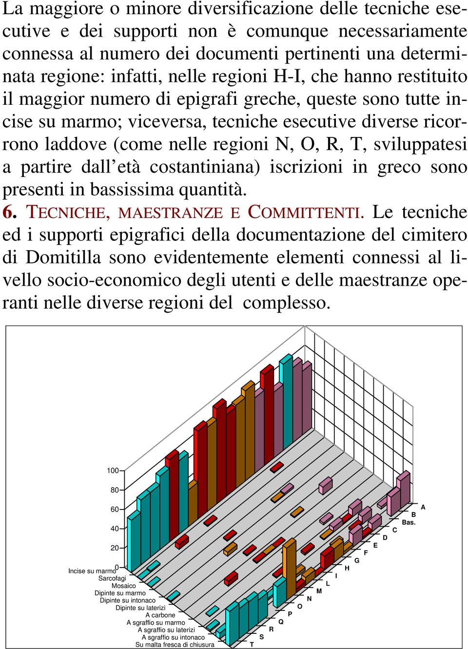 sviluppatesi a partire dall età costantiniana) iscrizioni in greco sono presenti in bassissima quantità. 6. TECNICHE, MAESTRANZE E COMMITTENTI.