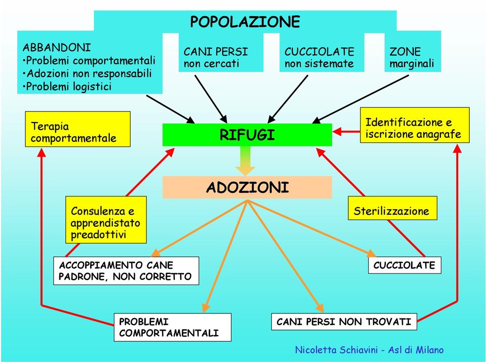 iscrizione anagrafe ADOZIONI Consulenza e apprendistato preadottivi Sterilizzazione ACCOPPIAMENTO CANE