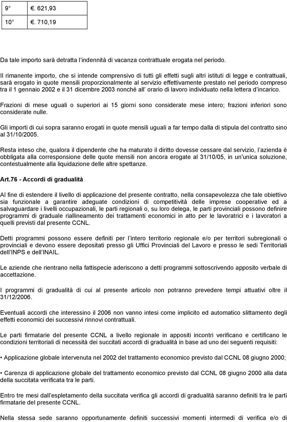 nel periodo compreso tra il 1 gennaio 2002 e il 31 dicembre 2003 nonché all orario di lavoro individuato nella lettera d incarico.