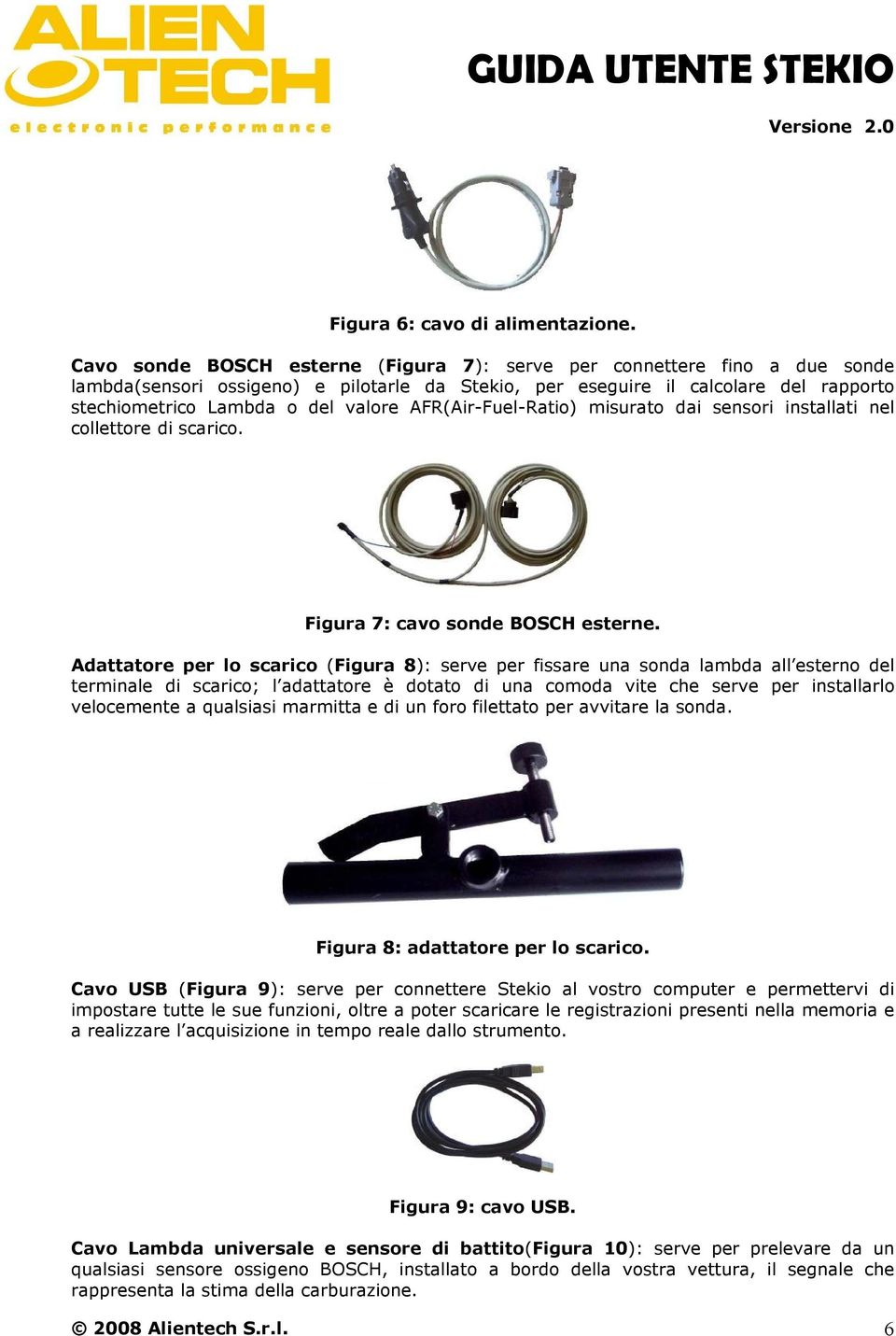 AFR(Air-Fuel-Ratio) misurato dai sensori installati nel collettore di scarico. Figura 7: cavo sonde BOSCH esterne.