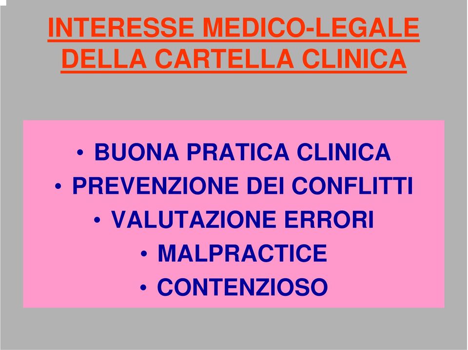 CLINICA PREVENZIONE DEI CONFLITTI