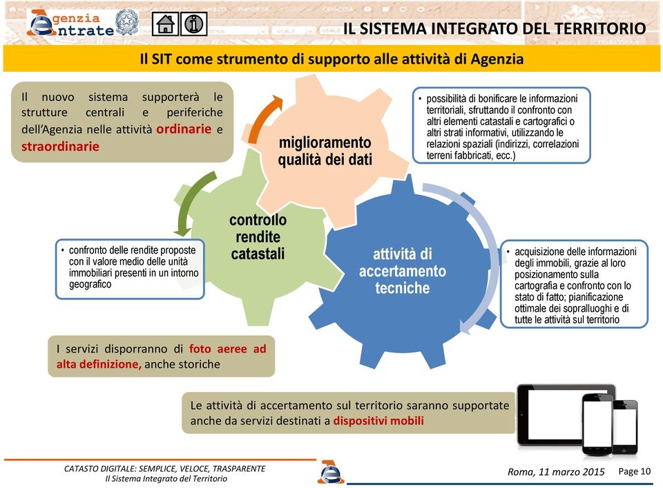 utilizzando le relazioni spaziali (indirizzi, correlazioni terreni fabbricati, ecc.