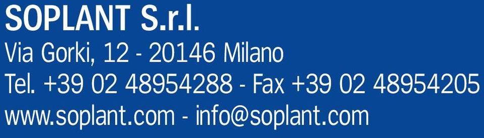 Tel. +39 02 48954288 - Fax