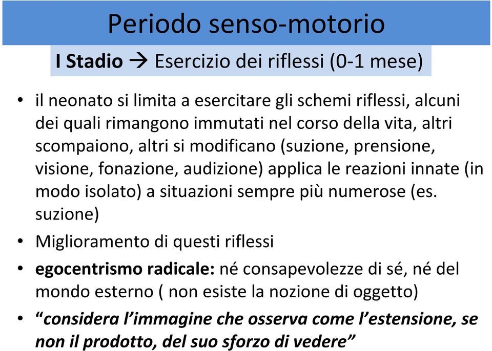 (in modo isolato) a situazioni sempre piùnumerose (es.