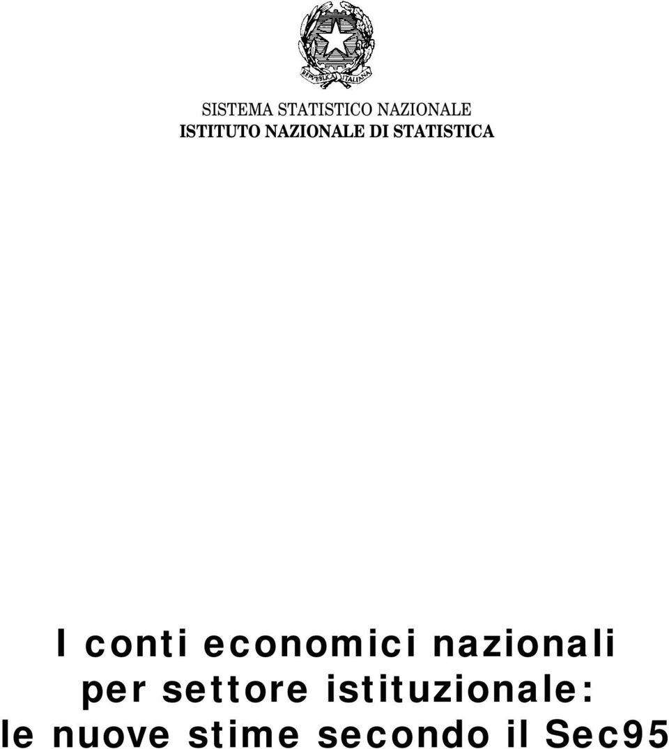 conti economici nazionali per