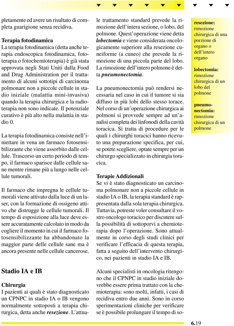 per il trattamento di alcuni sottotipi di carcinoma polmonare non a piccole cellule in stadio iniziale (malattia mini-invasiva) quando la terapia chirurgica e la radioterapia non sono indicate.