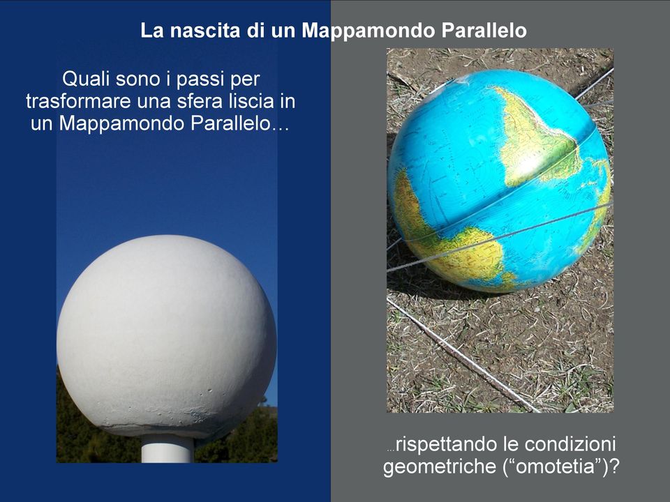 sfera liscia in un Mappamondo Parallelo