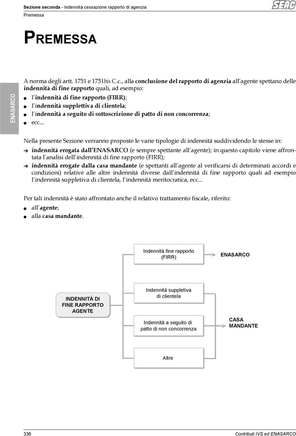 ssazione rapporto di agenzia Premessa PREMESSA A norma degli artt. 75 e 75bis C.c.