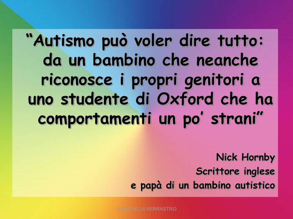 di Oxford che ha comportamenti un po strani Nick