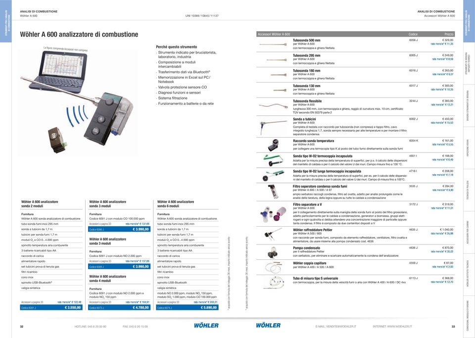 000 ppm spinotto temperatura aria comburente 3 batterie ricaricabili tipo AA raccordo di carica alimentatore rapido set tubicini prova di tenuta gas filtri ricambio cono inox spinotto USB-Bluetooth