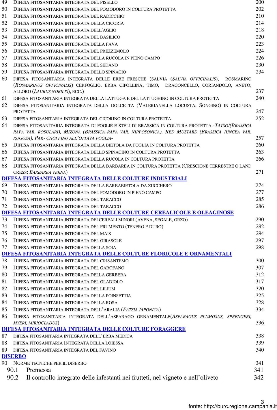 FITOSANITARIA INTEGRATA DEL PREZZEMOLO 224 57 DIFESA FITOSANITARIA INTEGRATA DELLA RUCOLA IN PIENO CAMPO 226 58 DIFESA FITOSANITARIA INTEGRATA DEL SEDANO 230 59 DIFESA FITOSANITARIA INTEGRATA DELLO