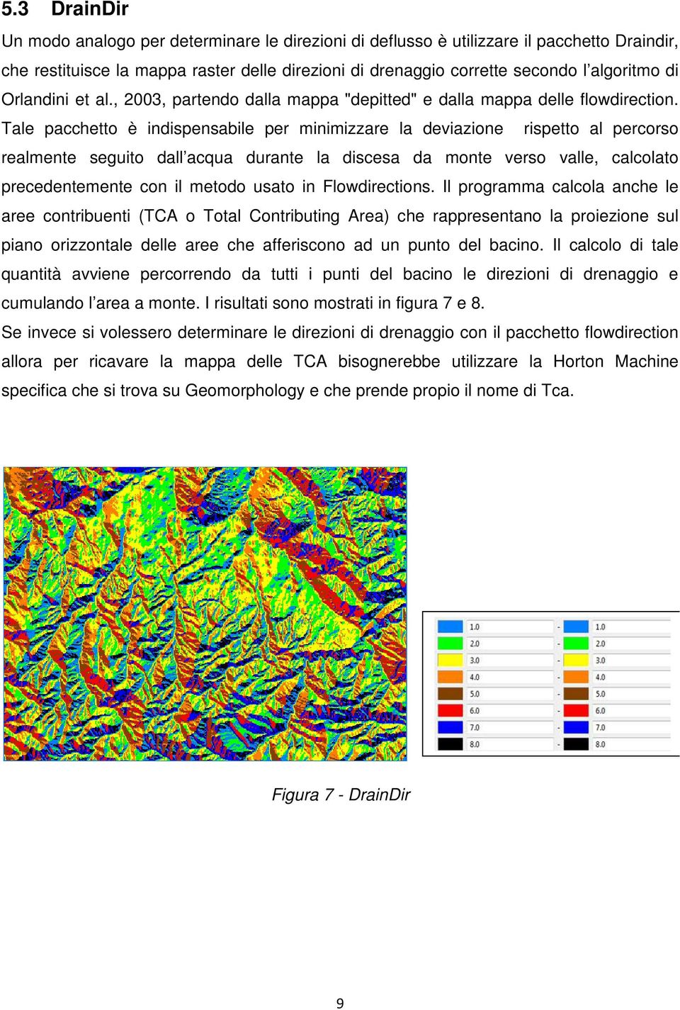 Tale pacchetto è indispensabile per minimizzare la deviazione rispetto al percorso realmente seguito dall acqua durante la discesa da monte verso valle, calcolato precedentemente con il metodo usato