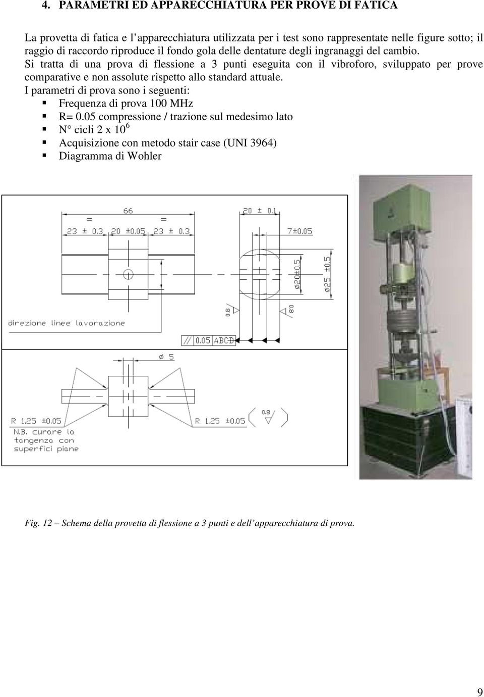 Si tratta di una prova di flessione a 3 punti eseguita con il vibroforo, sviluppato per prove comparative e non assolute rispetto allo standard attuale.