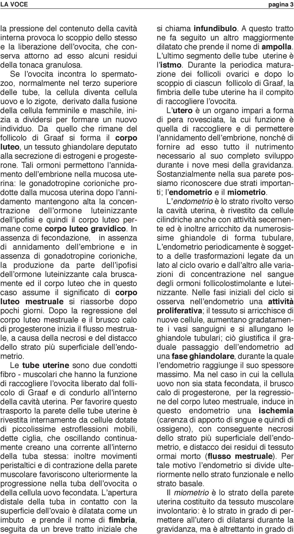 dividersi per formare un nuovo individuo. Da quello che rimane del follicolo di Graaf si forma il corpo luteo, un tessuto ghiandolare deputato alla secrezione di estrogeni e progesterone.