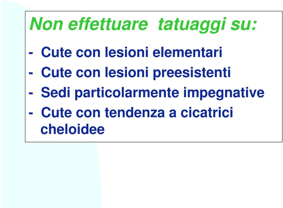 preesistenti - Sedi particolarmente