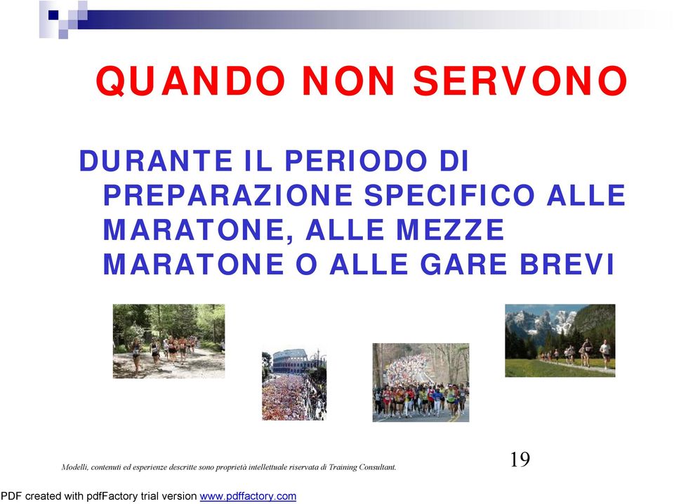 SPECIFICO ALLE MARATONE, ALLE