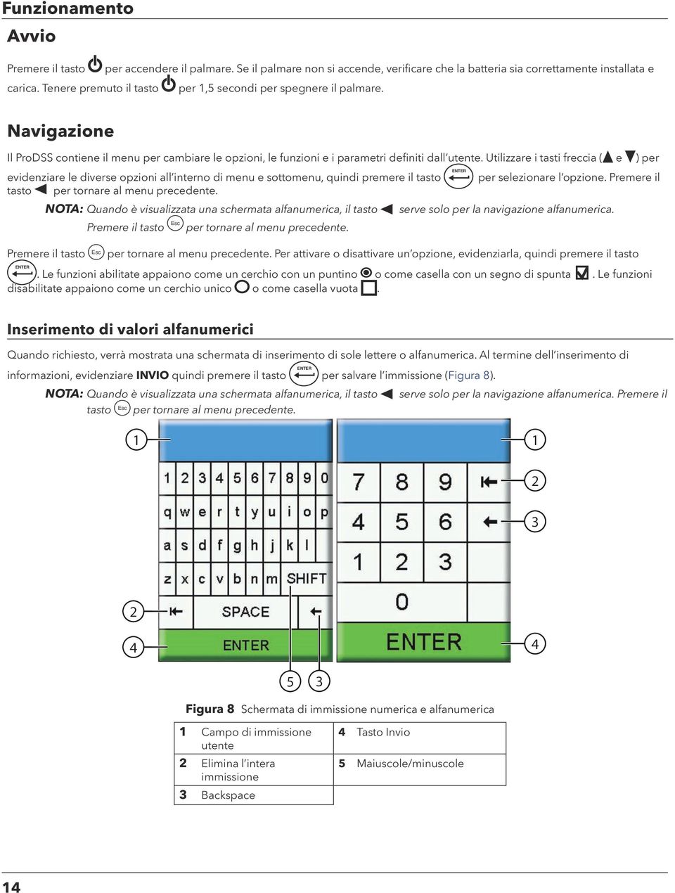 Utilizzare i tasti freccia ( e ) per evidenziare le diverse opzioni all interno di menu e sottomenu, quindi premere il tasto tasto per tornare al menu precedente.