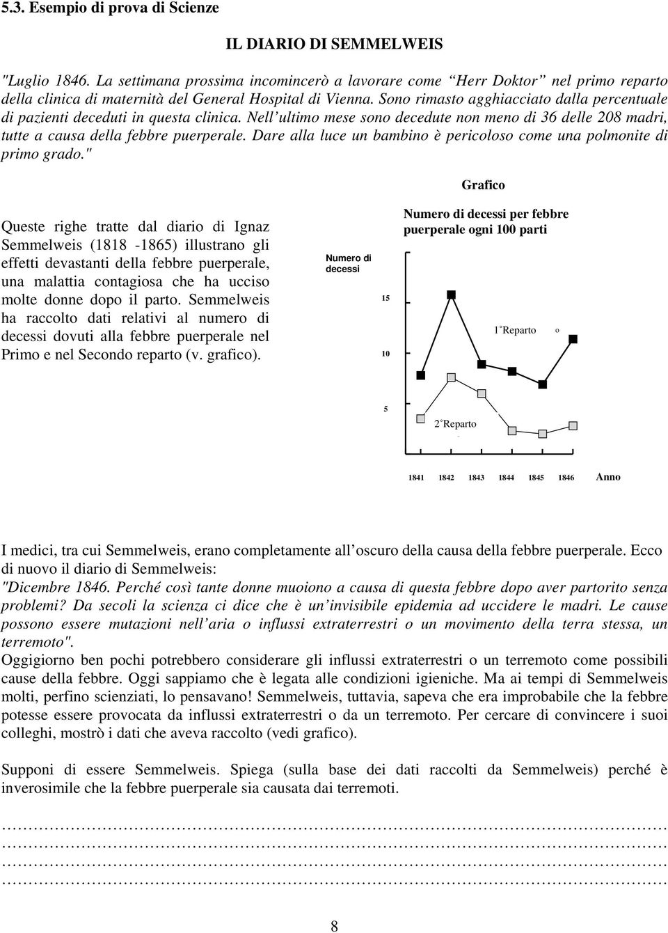 Sono rimasto agghiacciato dalla percentuale di pazienti deceduti in questa clinica. Nell ultimo mese sono decedute non meno di 36 delle 208 madri, tutte a causa della febbre puerperale.