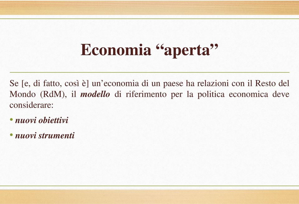 (RdM), il modello di riferimento per la politica