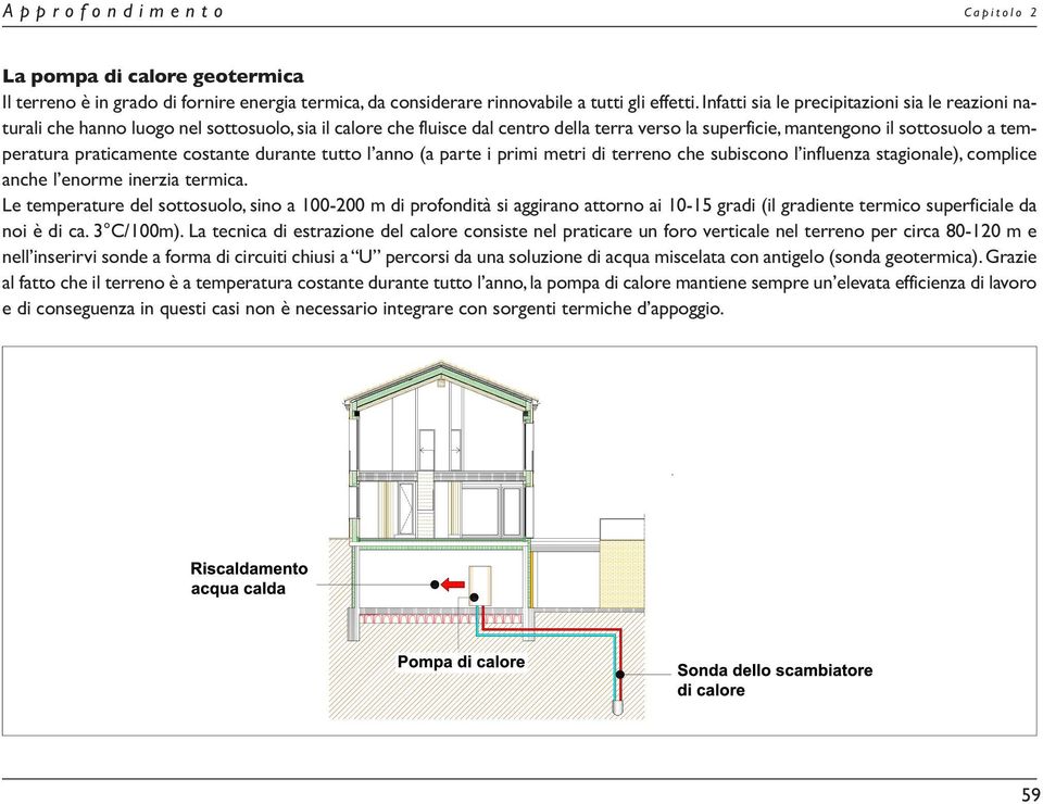 praticamente costante durante tutto l anno (a parte i primi metri di terreno che subiscono l influenza stagionale), complice anche l enorme inerzia termica.