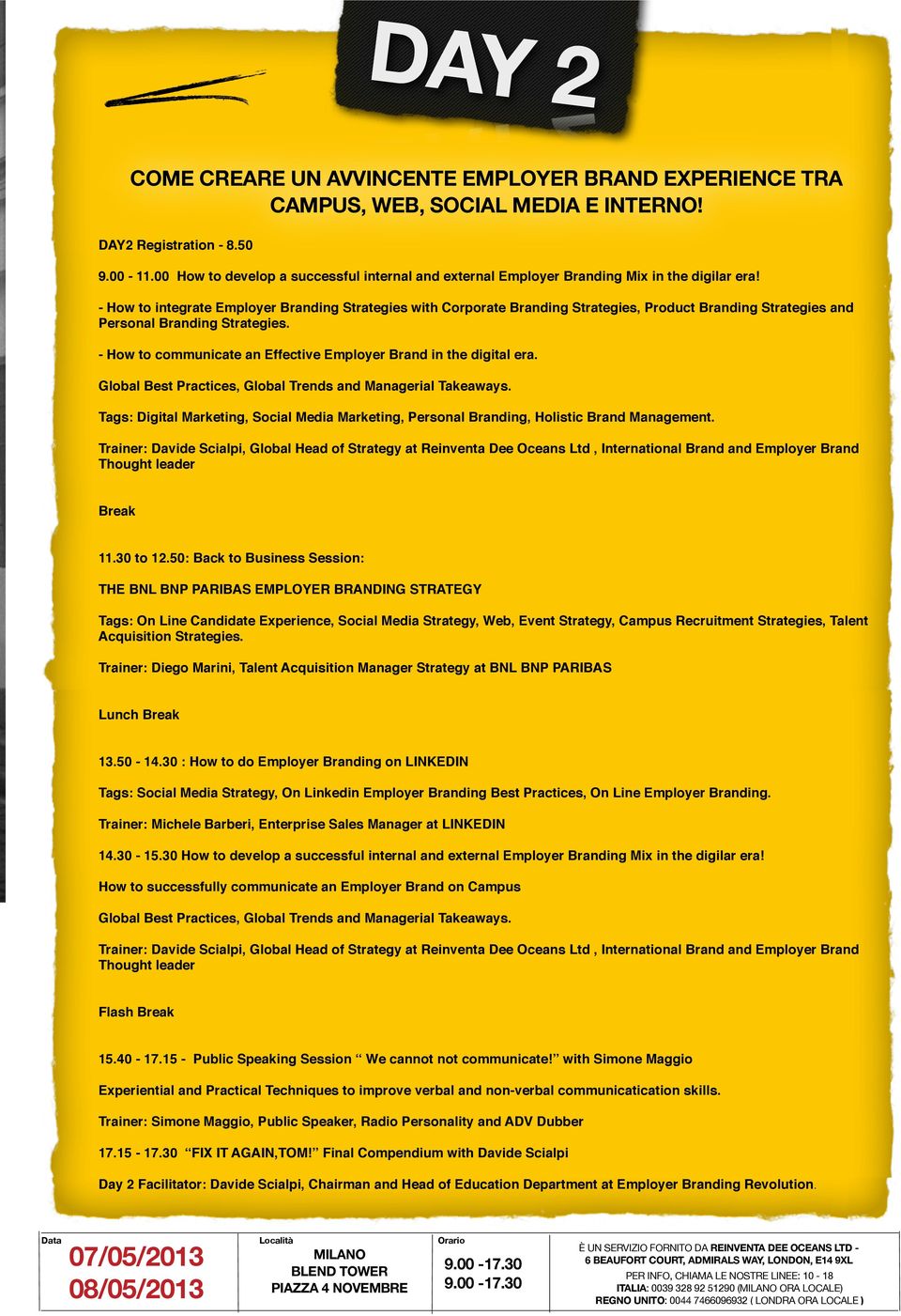 - How to communicate an Effective Employer Brand in the digital era. Tags: Digital Marketing, Social Media Marketing, Personal Branding, Holistic Brand Management. Break 11.30 to 12.