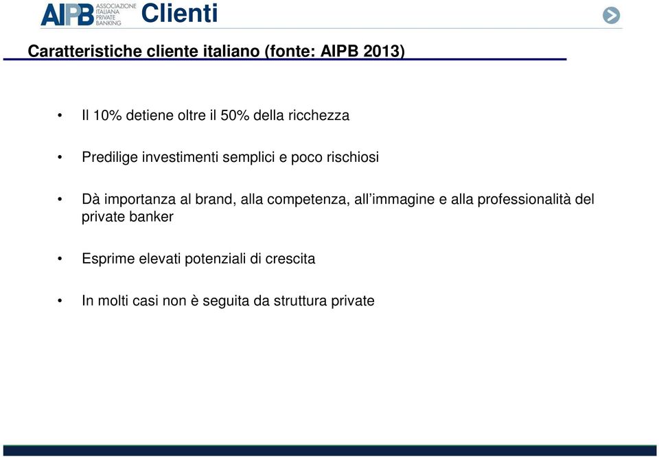 al brand, alla competenza, all immagine e alla professionalità del private banker