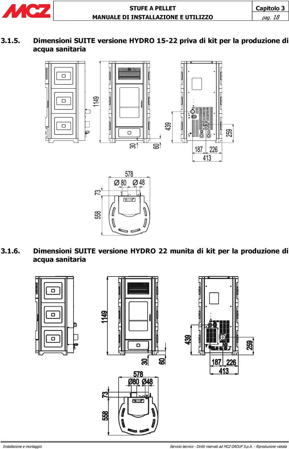 produzione di acqua sanitaria Ø Ø 3.1.6.