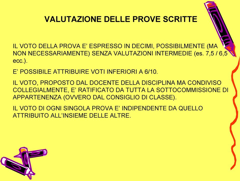 IL VOTO, PROPOSTO DAL DOCENTE DELLA DISCIPLINA MA CONDIVISO COLLEGIALMENTE, E RATIFICATO DA TUTTA LA