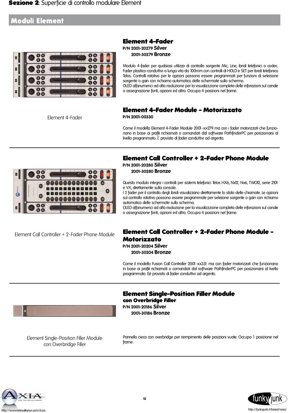 Controlli rotativo per le opzioni possono essere programmati per funzioni di selezione sorgente o gain con richiamo automatico delle schermate sullo schermo.