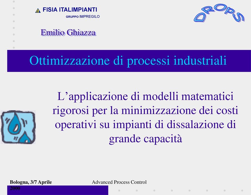 minimizzazione dei costi operativi su impianti di