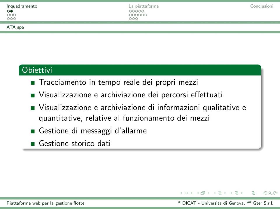 Visualizzazione e archiviazione di informazioni qualitative e