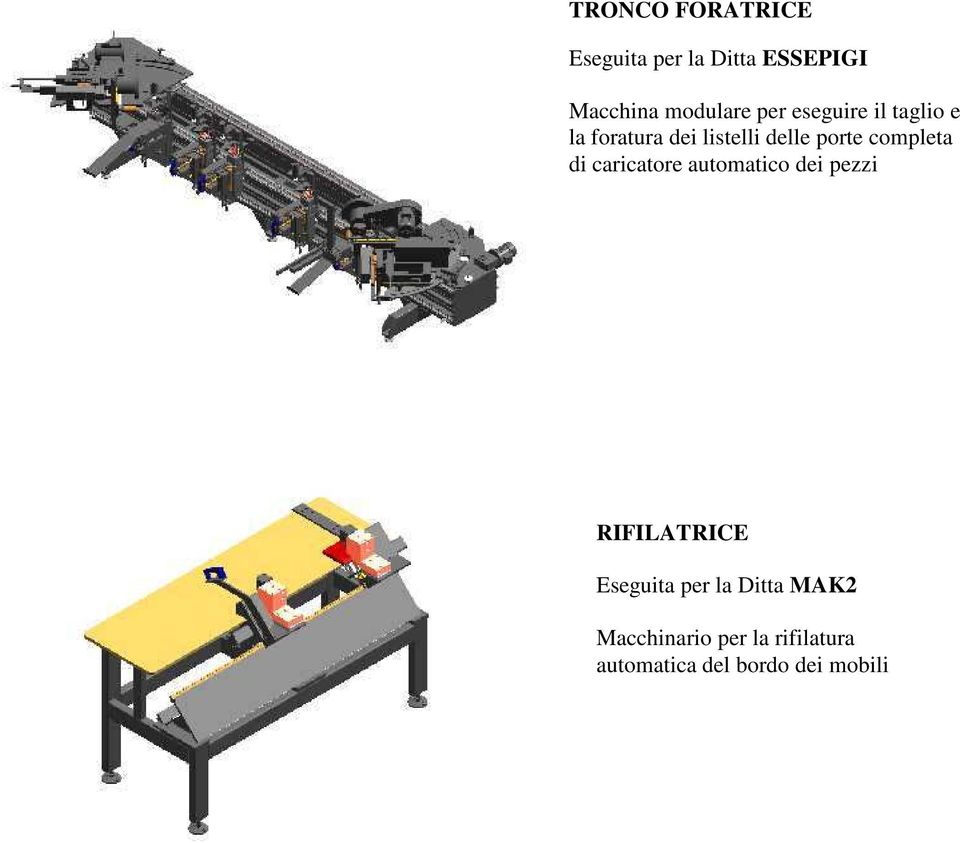 completa di caricatore automatico dei pezzi RIFILATRICE Eseguita