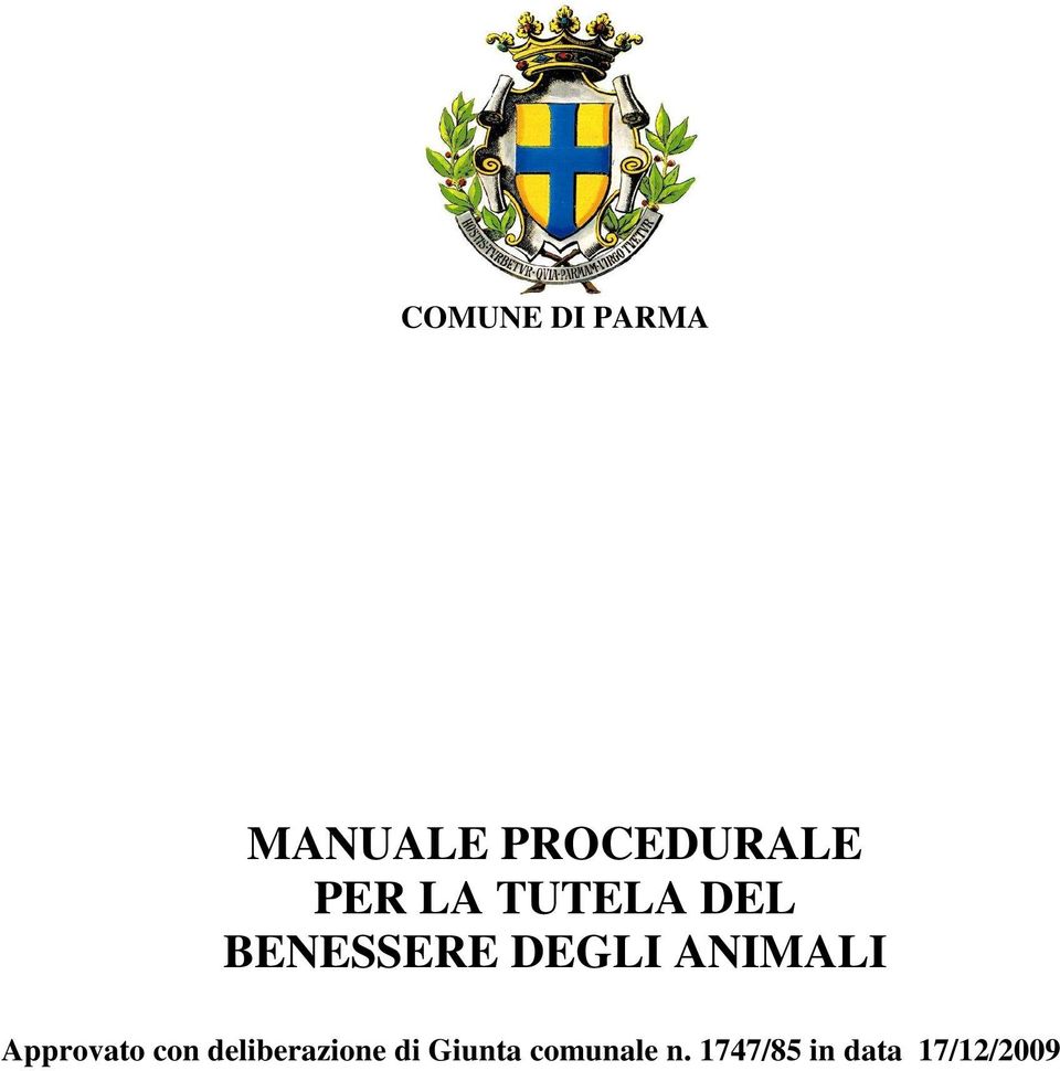 ANIMALI Approvato con deliberazione di