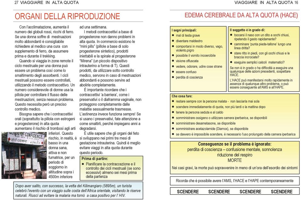 Quando si viaggia in zone remote il ciclo mestruale per una donna può essere un problema così come lo smaltimento degli assorbenti.