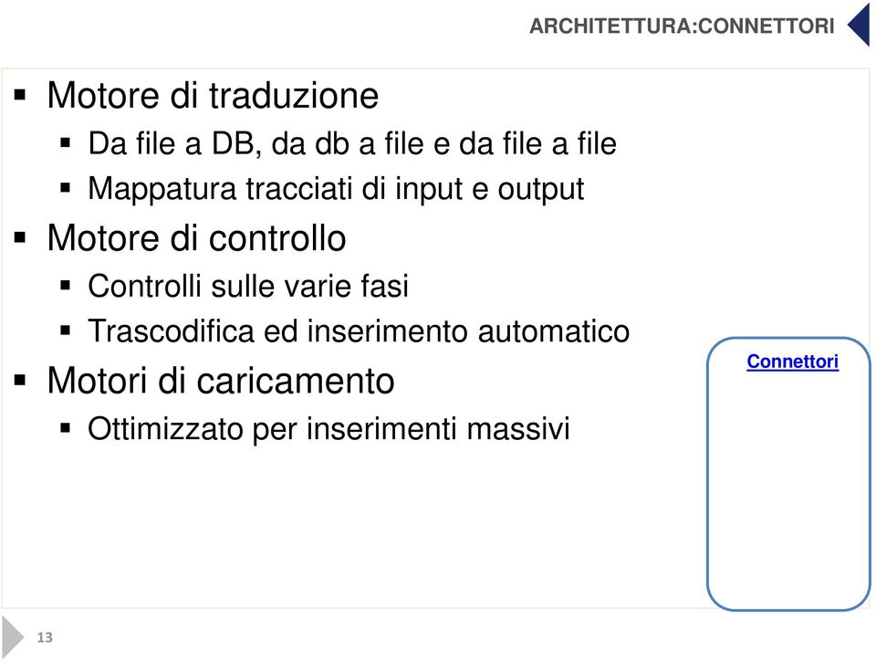 controllo Controlli sulle varie fasi Trascodifica ed inserimento