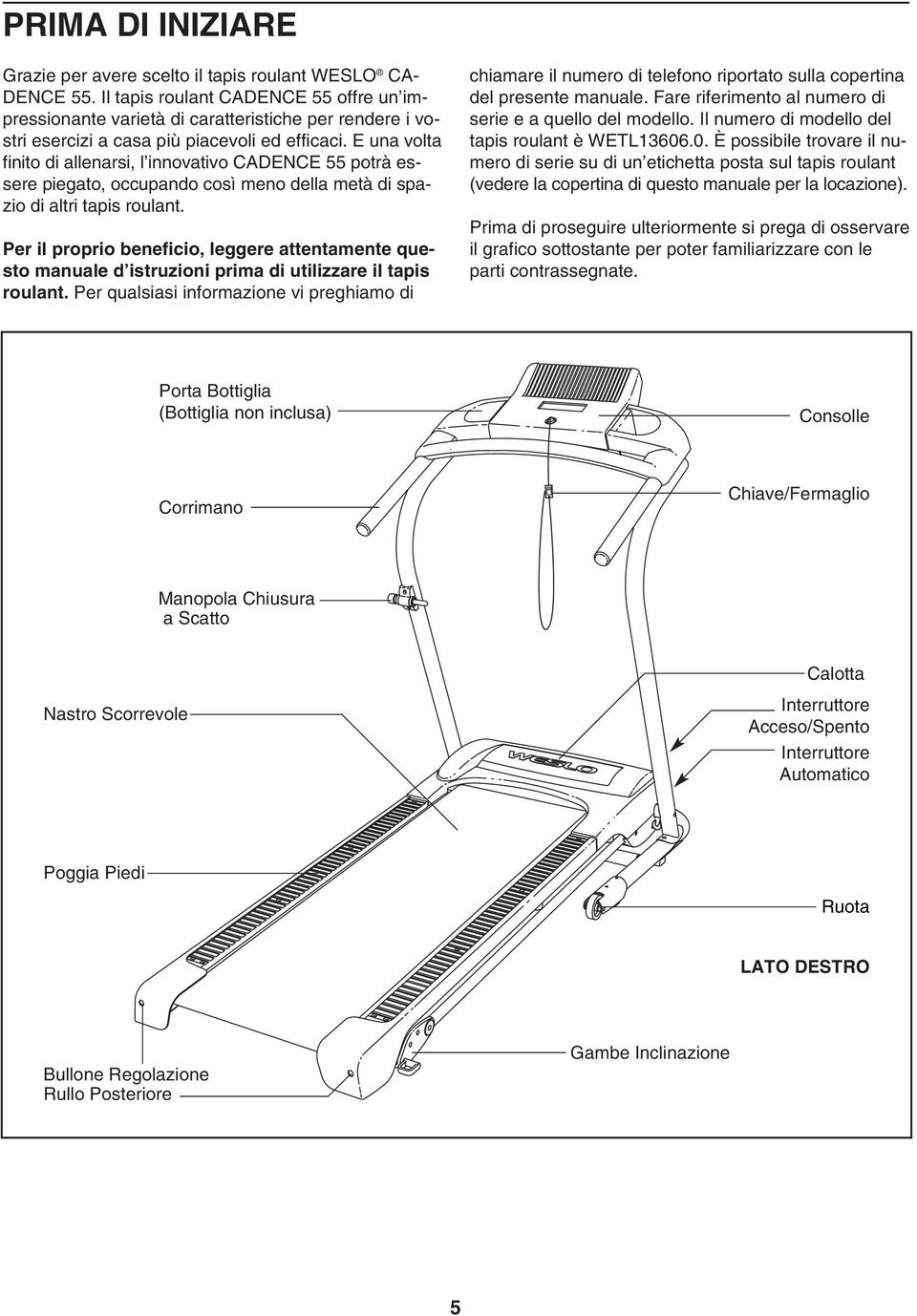 E una volta finito di allenarsi, l innovativo CADENCE 55 potrà essere piegato, occupando così meno della metà di spazio di altri tapis roulant.