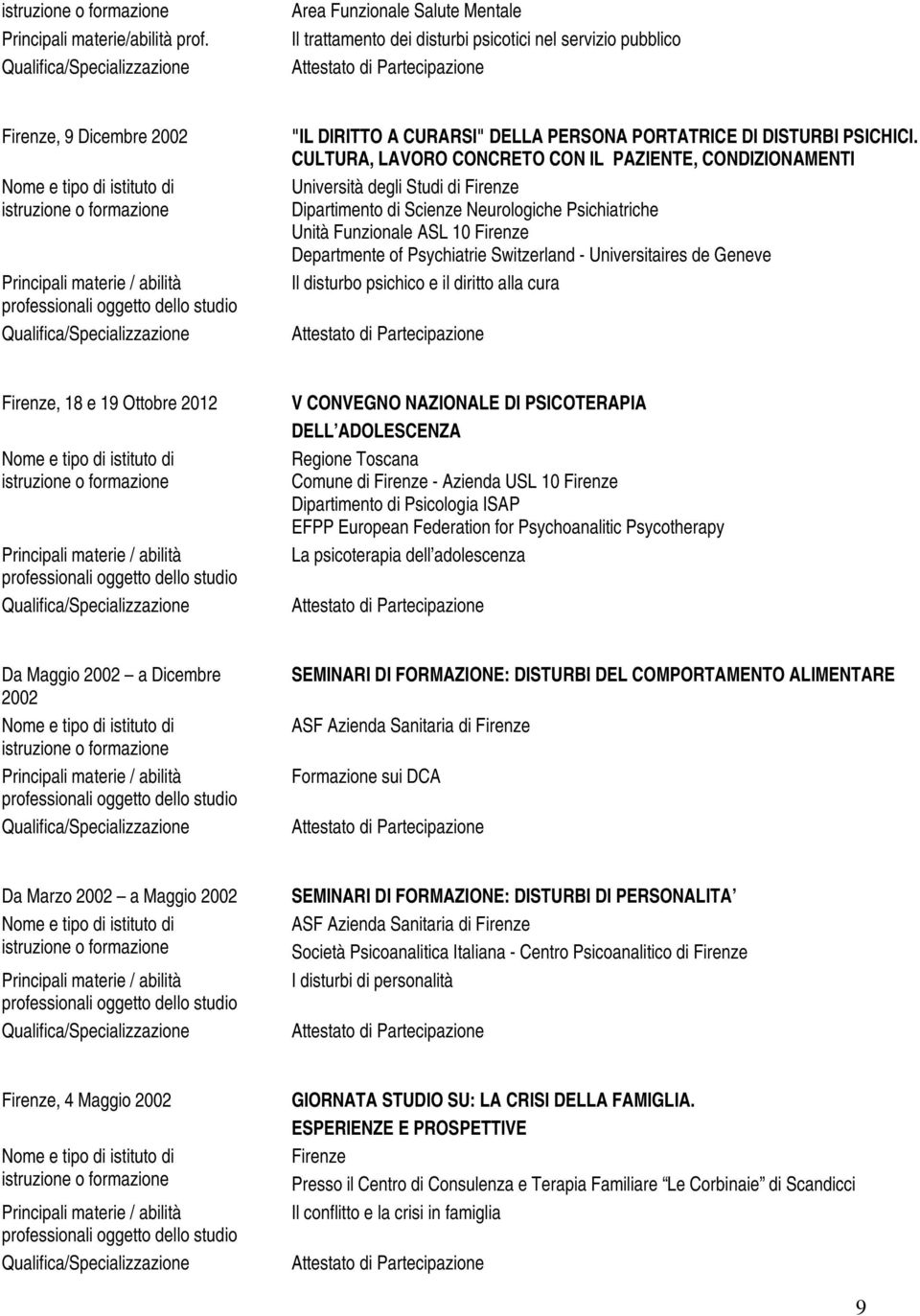 Psychiatrie Switzerland - Universitaires de Geneve Il disturbo psichico e il diritto alla cura Firenze, 18 e 19 Ottobre 2012 V CONVEGNO NAZIONALE DI PSICOTERAPIA DELL ADOLESCENZA Regione Toscana