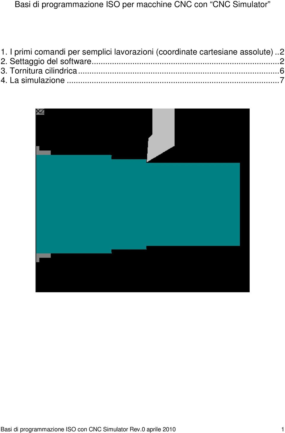 assolute)..2 2. Settaggio del software...2 3. Tornitura cilindrica...6 4.