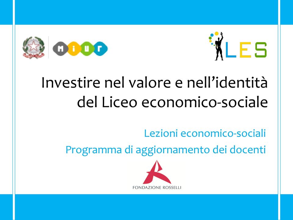 economico-sociale Lezioni