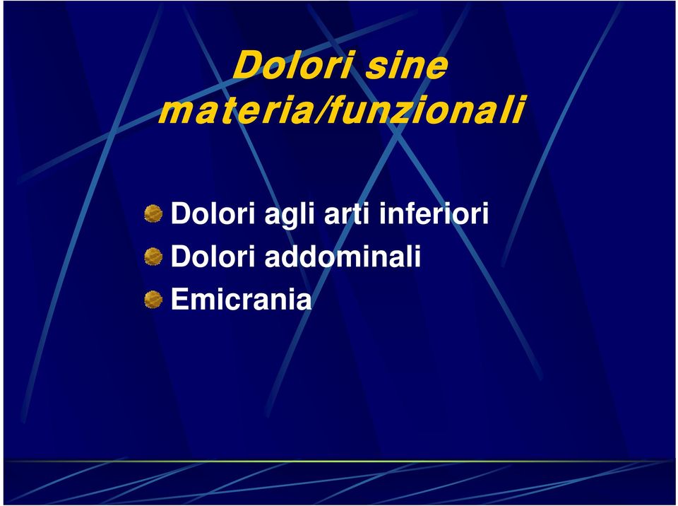 Dolori agli arti