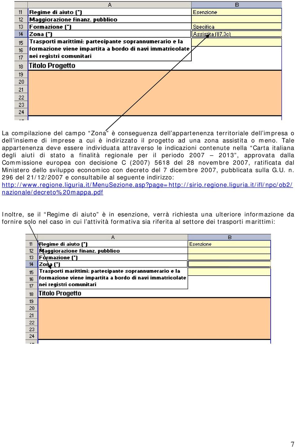 europea con decisione C (2007) 5618 del 28 novembre 2007, ratificata dal Ministero dello sviluppo economico con decreto del 7 dicembre 2007, pubblicata sulla G.U. n. 296 del 21/12/2007 e consultabile al seguente indirizzo: http://www.