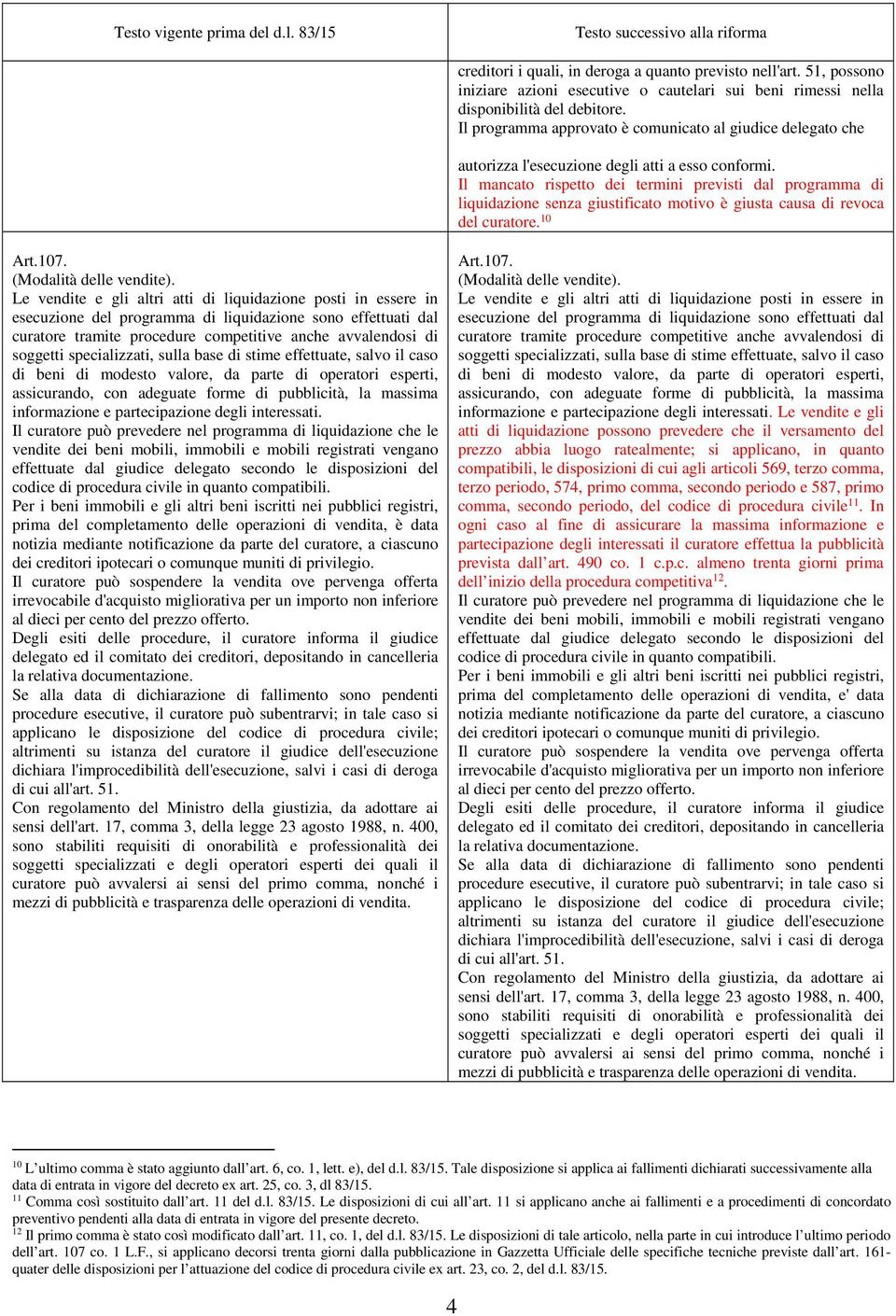 Il programma approvato è comunicato al giudice delegato che autorizza l'esecuzione degli atti a esso conformi.