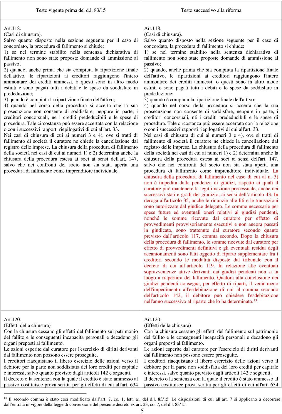 proposte domande di ammissione al passivo; 2) quando, anche prima che sia compiuta la ripartizione finale dell'attivo, le ripartizioni ai creditori raggiungono l'intero ammontare dei crediti ammessi,