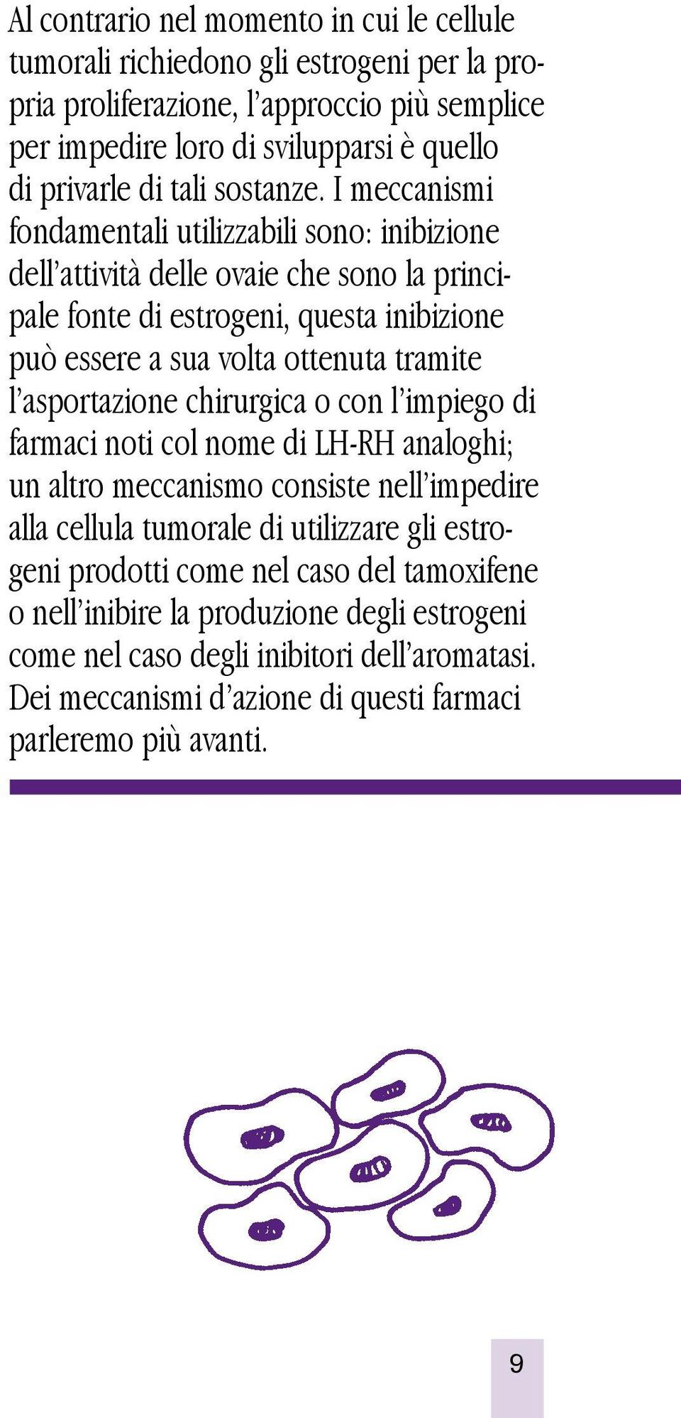 I meccanismi fondamentali utilizzabili sono: inibizione dell attività delle ovaie che sono la principale fonte di estrogeni, questa inibizione può essere a sua volta ottenuta tramite l