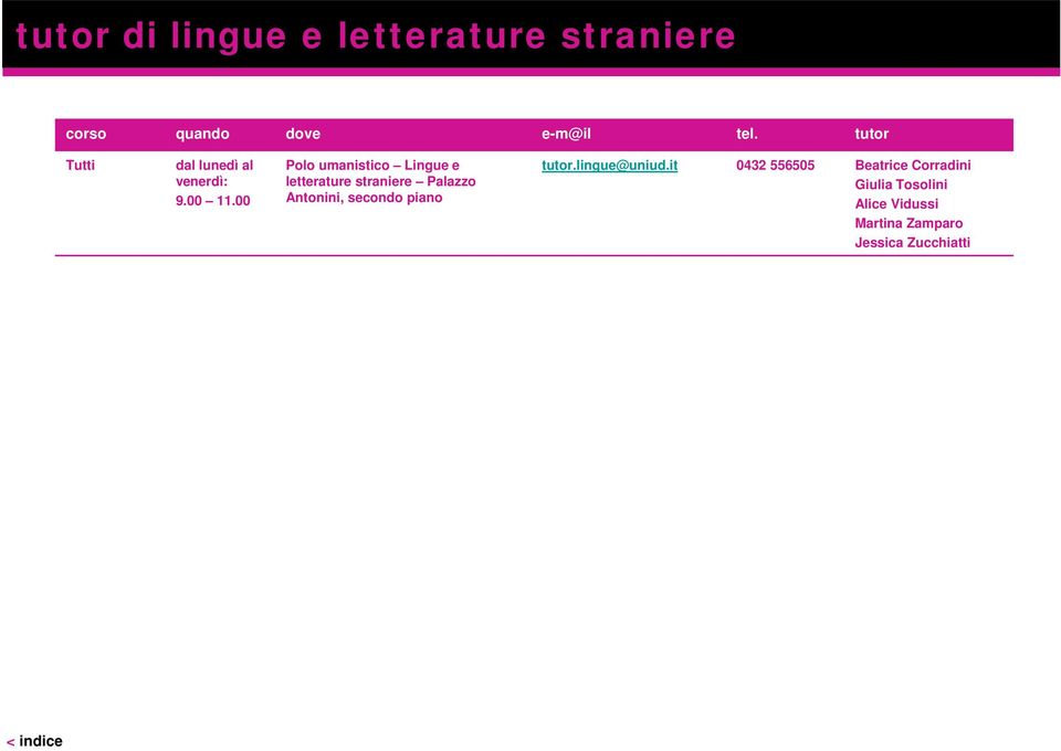 00 Polo umanistico Lingue e letterature straniere Palazzo Antonini,