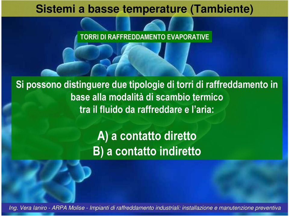 raffreddamento in base alla modalità di scambio termico tra il